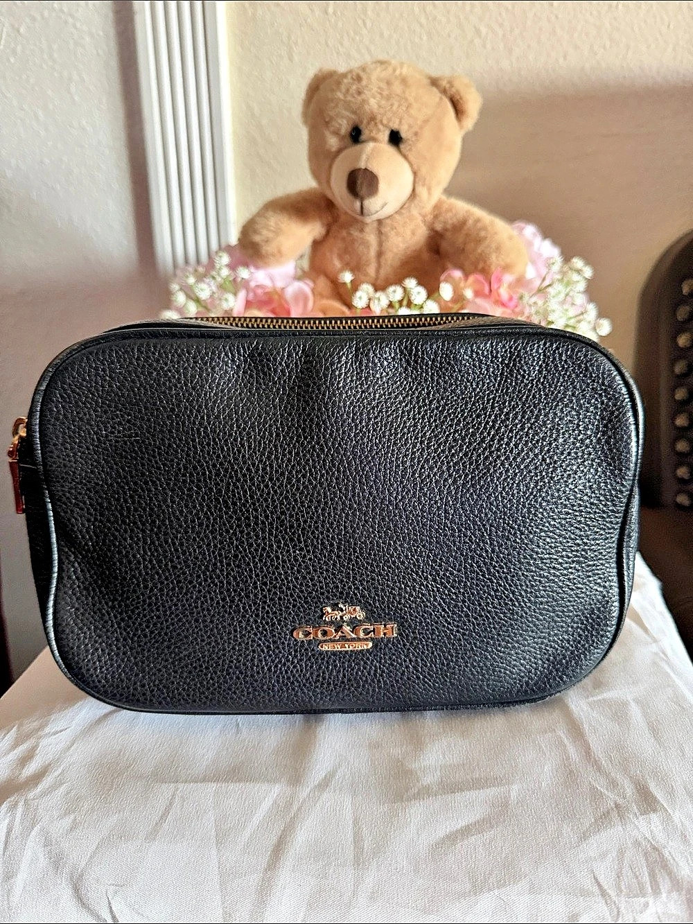 Coach Camera Bag Leather in Black